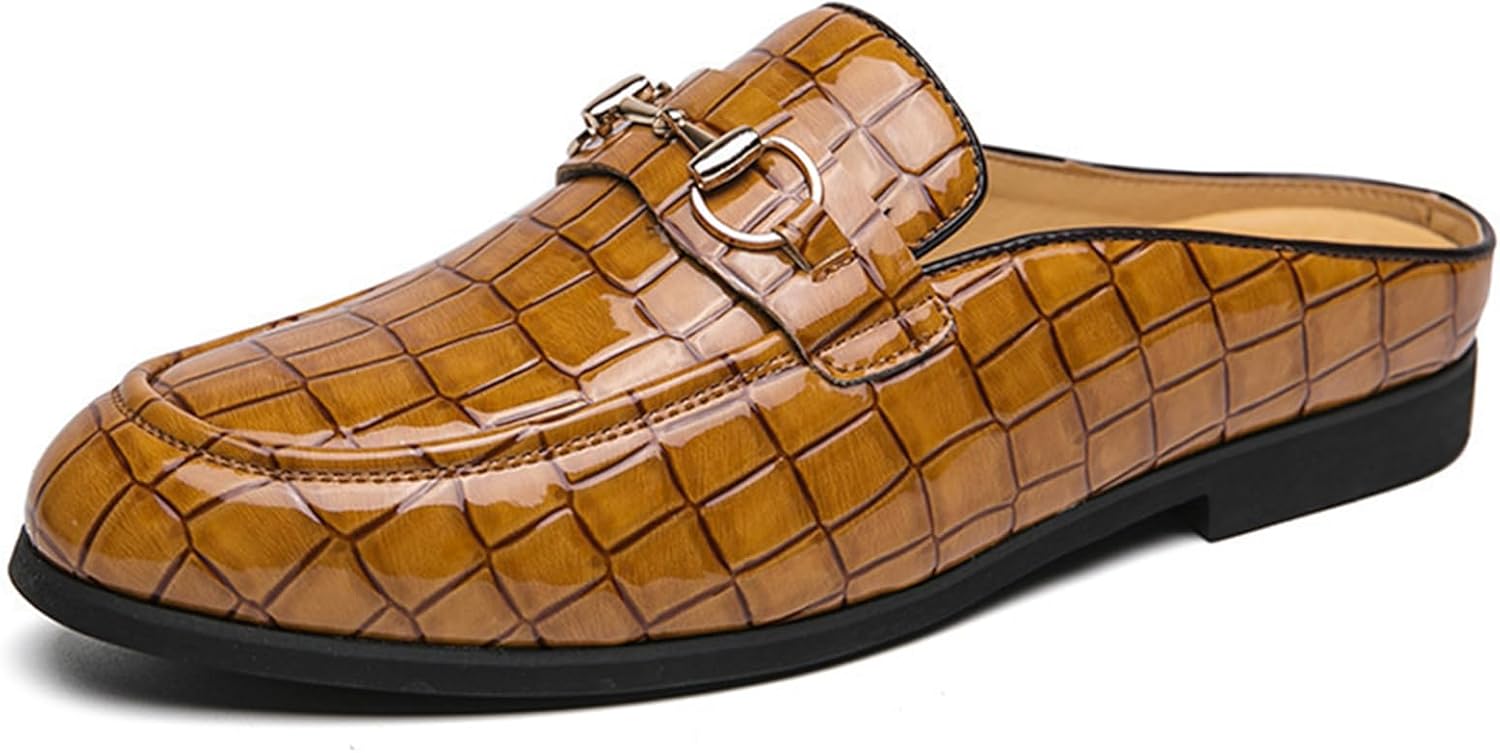 Мужские мюли-сандалии с низким широким каблуком, модной металлической пряжкой, комфортные, без задника, с круглым носком, стильные лоферы для повседневной носки и офиса Bangteuo, желтый
Мужские мюли-сандалии с низким широким каблуком, модной металлической пряжкой, комфортные, без задника, с круглым носком, стильные лоферы для повседневной носки и офиса Bangteuo, желтый