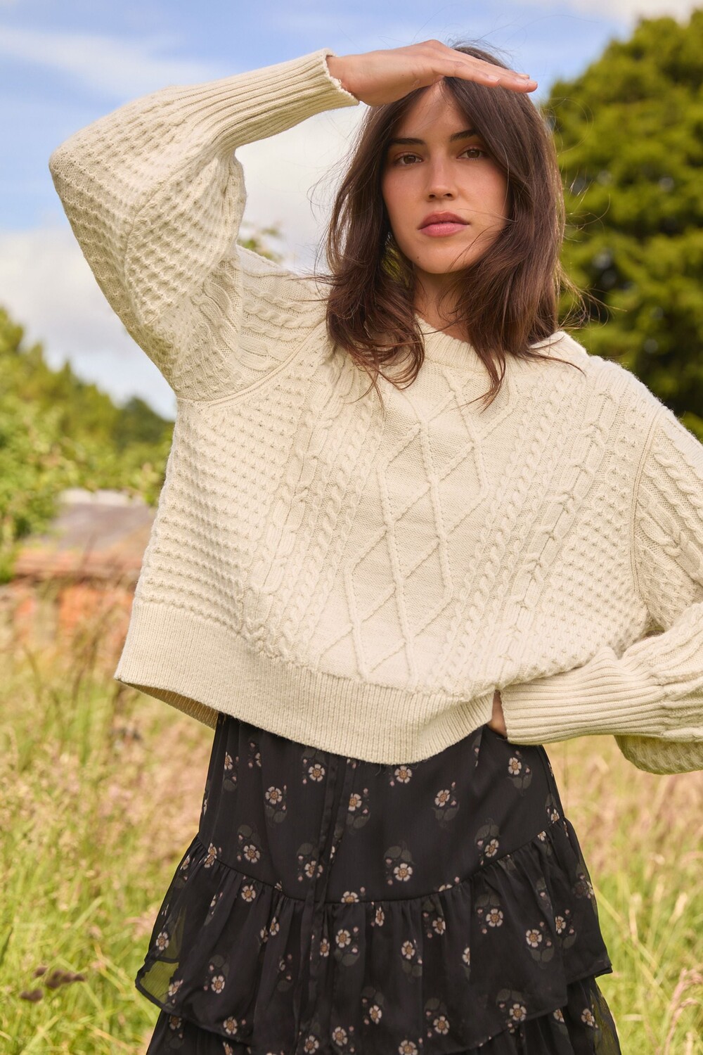 Джемпер с косой вязкой Laura Ashley, бежевый
Джемпер с косой вязкой Laura Ashley, бежевый