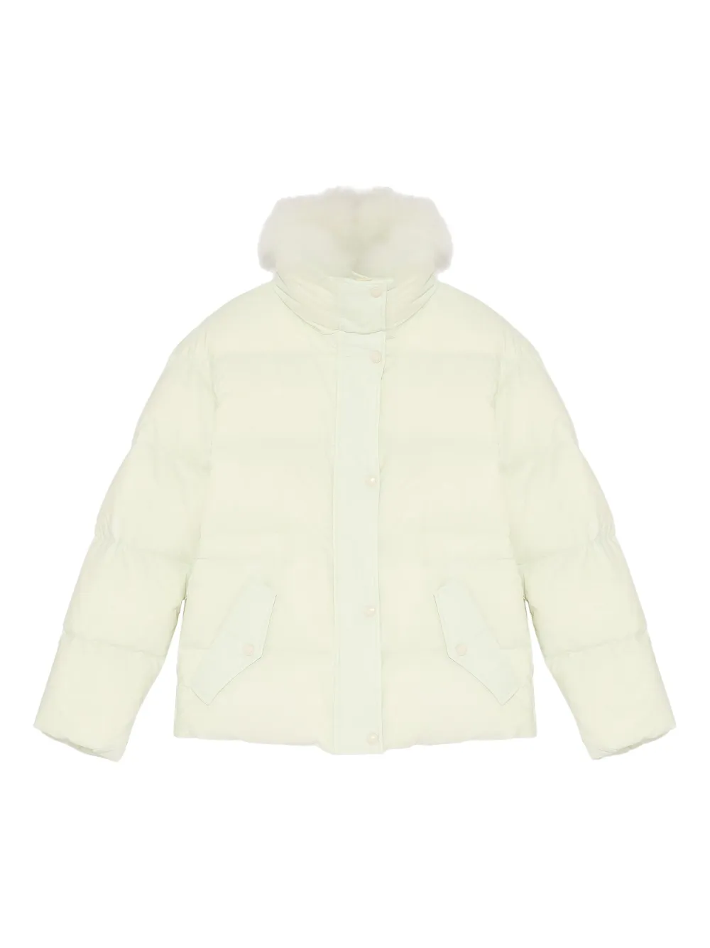 Пуховик с кожаной отделкой YVES SALOMON, зеленый
Пуховик с кожаной отделкой YVES SALOMON, зеленый