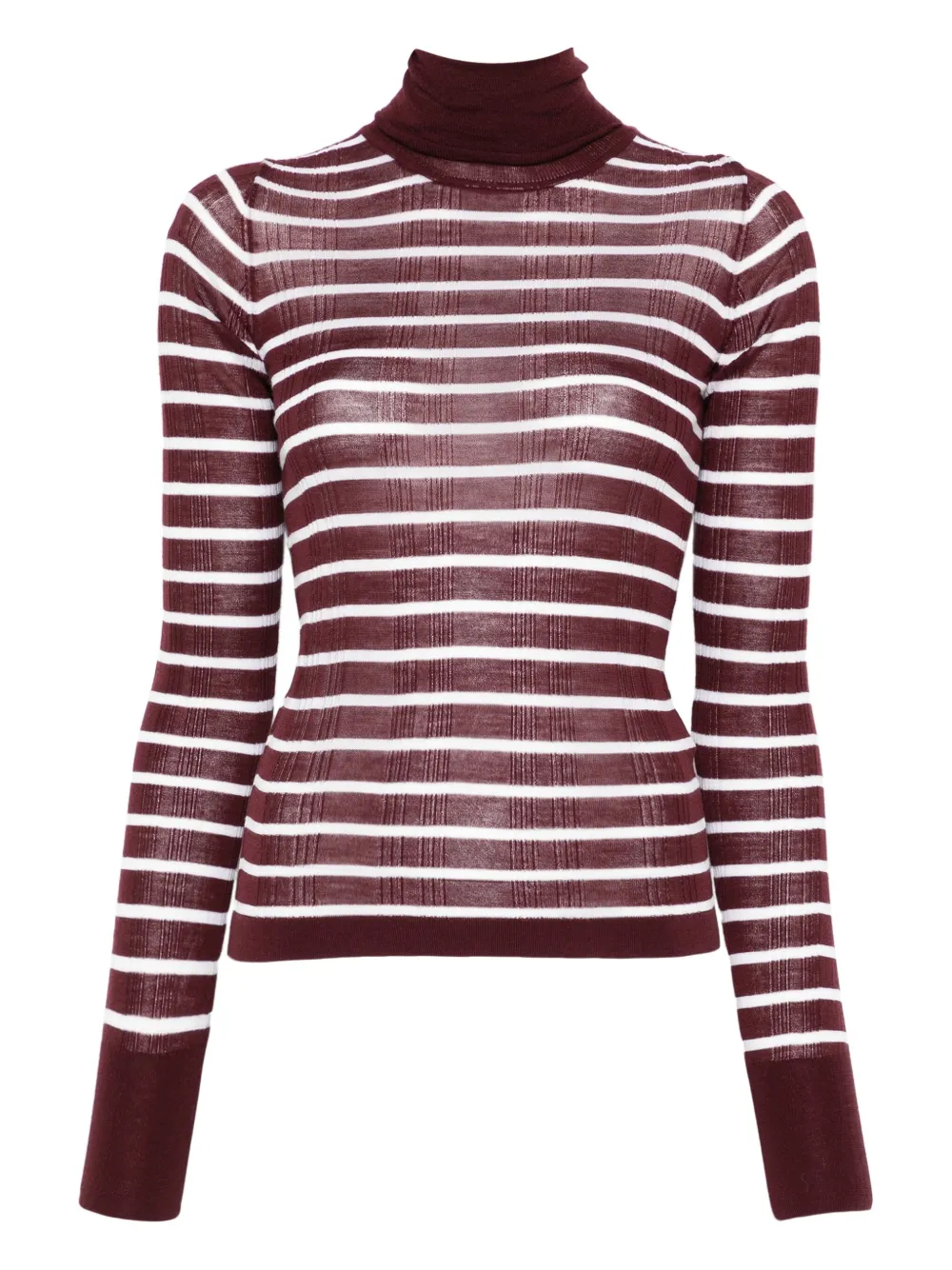 Полосатый топ с высоким воротником Alysi, коричневый
Полосатый топ с высоким воротником Alysi, коричневый