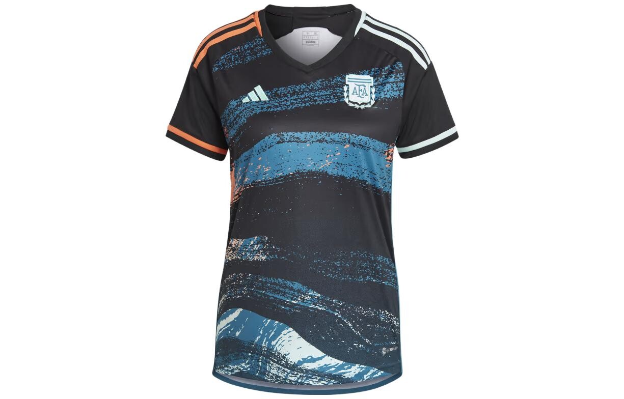 Футболка сборной Аргентины по футболу женская черная Adidas 
Футболка сборной Аргентины по футболу женская черная Adidas