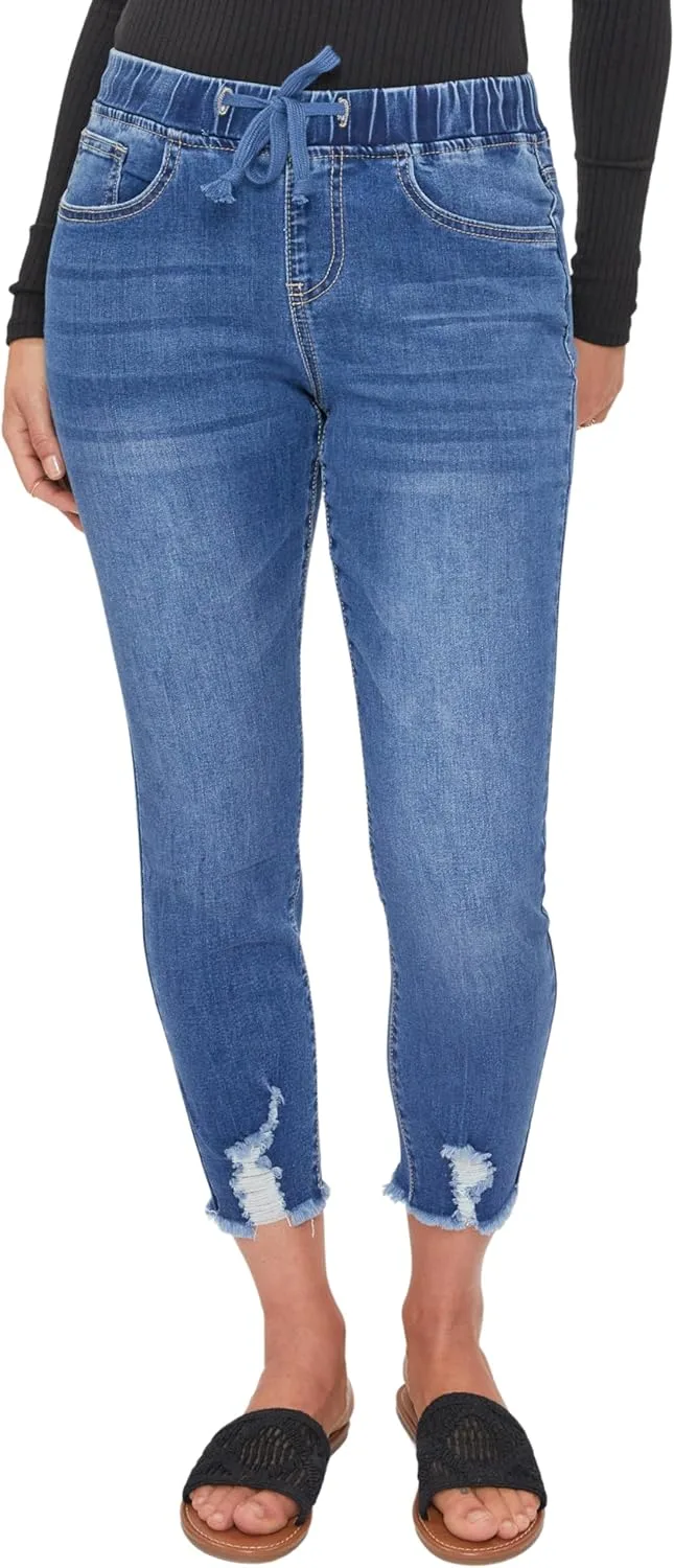 Royalty for Me Женские укороченные джинсы-джоггеры с высокой посадкой
Royalty for Me Женские укороченные джинсы-джоггеры с высокой посадкой