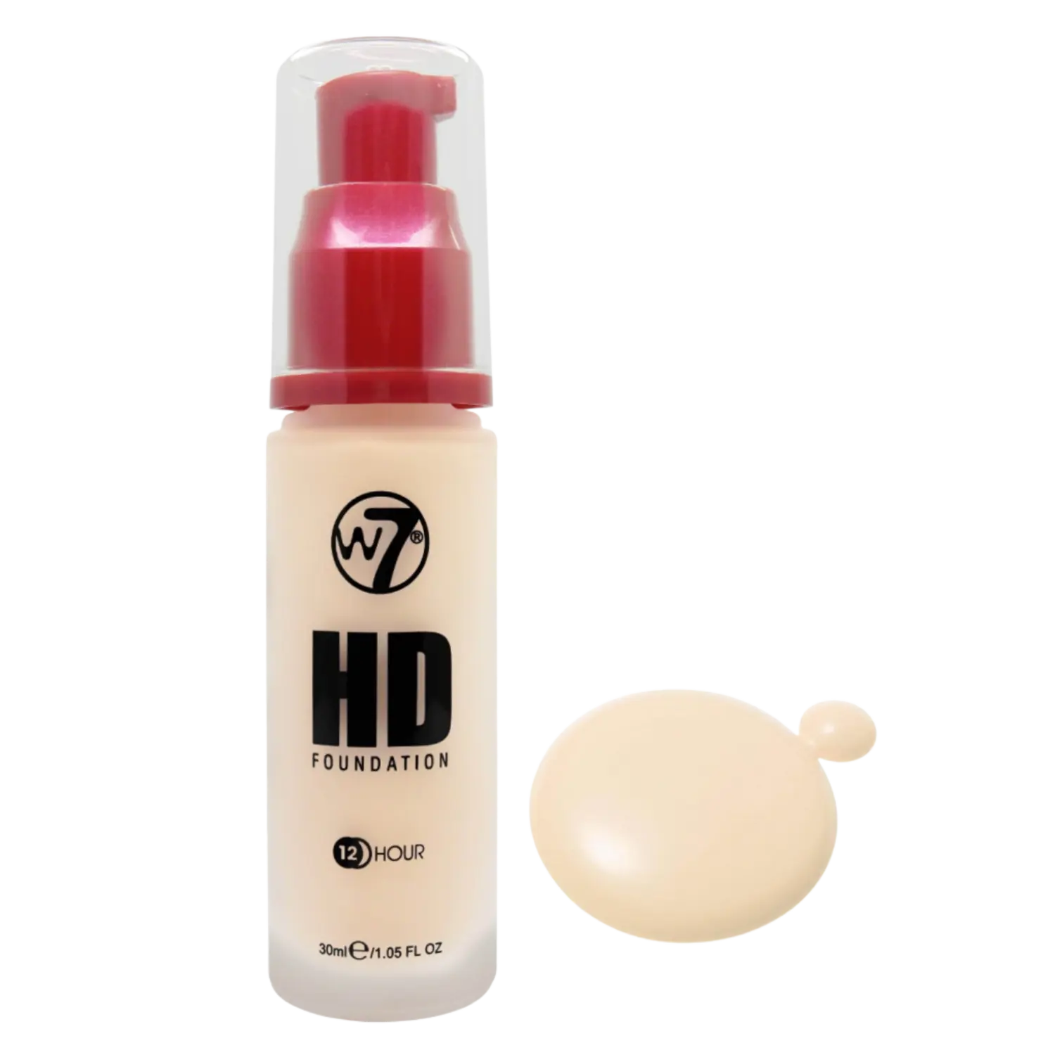 Стойкая тональная основа для лица розовая слоновая кость W7 Hd, 30 мл 
Стойкая тональная основа для лица розовая слоновая кость W7 Hd, 30 мл