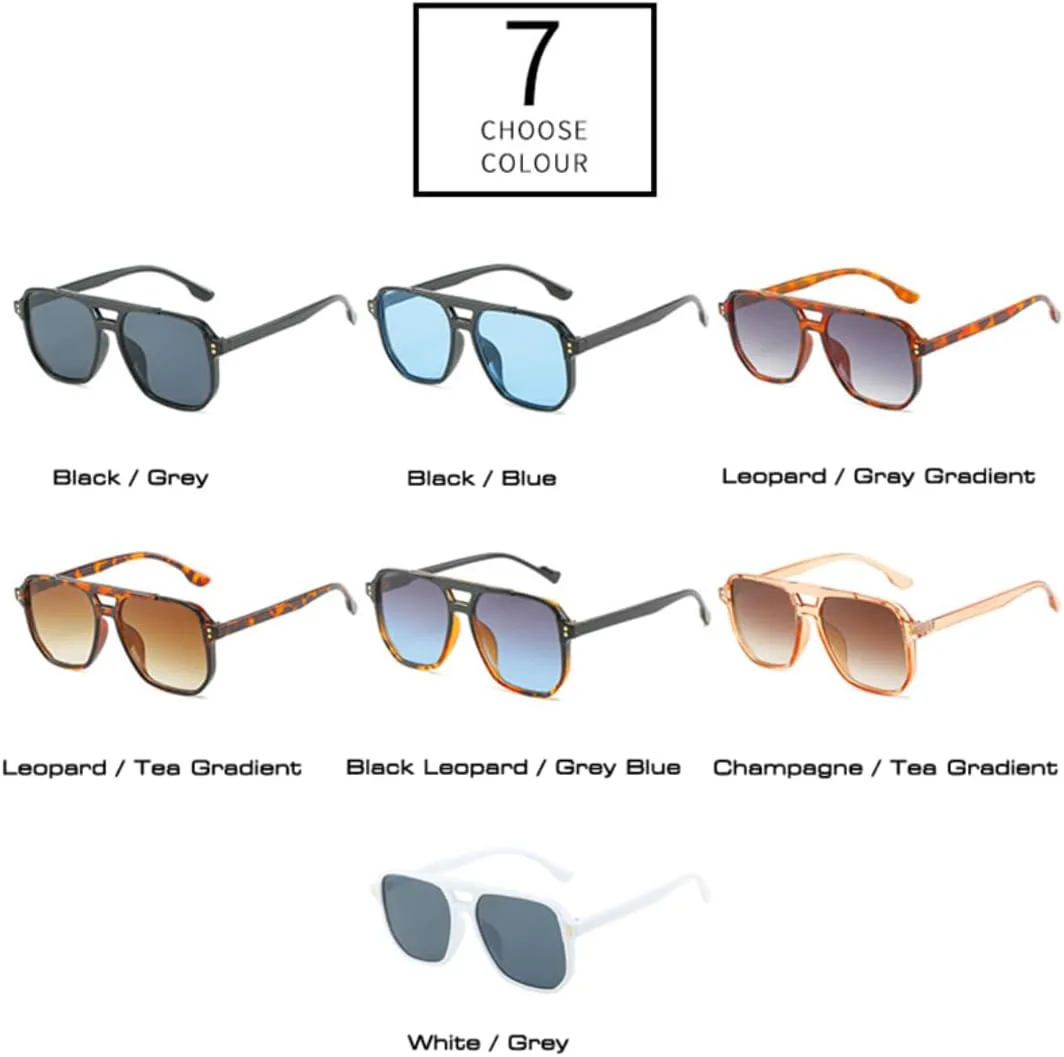 Модные солнцезащитные очки с двойной перемычкой для женщин, ретро-стиль, с заклепками, защита от УФ-излучения для мужчин, градиентные, трендовые VRTRFFTR, Black Grey
Модные солнцезащитные очки с двойной перемычкой для женщин, ретро-стиль, с заклепками, защита от УФ-излучения для мужчин, градиентные, трендовые VRTRFFTR, Black Grey