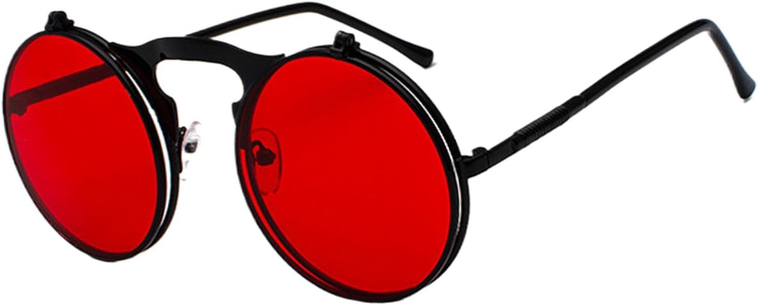 Солнцезащитные очки с защитой от УФ-излучения UV400 для женщин и мужчин | Складные дужки в стиле стимпанк, круглые, прозрачные, красные | для занятий спортом на открытом воздухе DSVIGF, Black Clear Red
Солнцезащитные очки с защитой от УФ-излучения UV400 для женщин и мужчин | Складные дужки в стиле стимпанк, круглые, прозрачные, красные | для занятий спортом на открытом воздухе DSVIGF, Black Clear Red