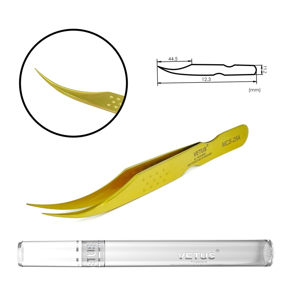 Пинцет Vetus MCS-25A, золотой
Пинцет Vetus MCS-25A, золотой