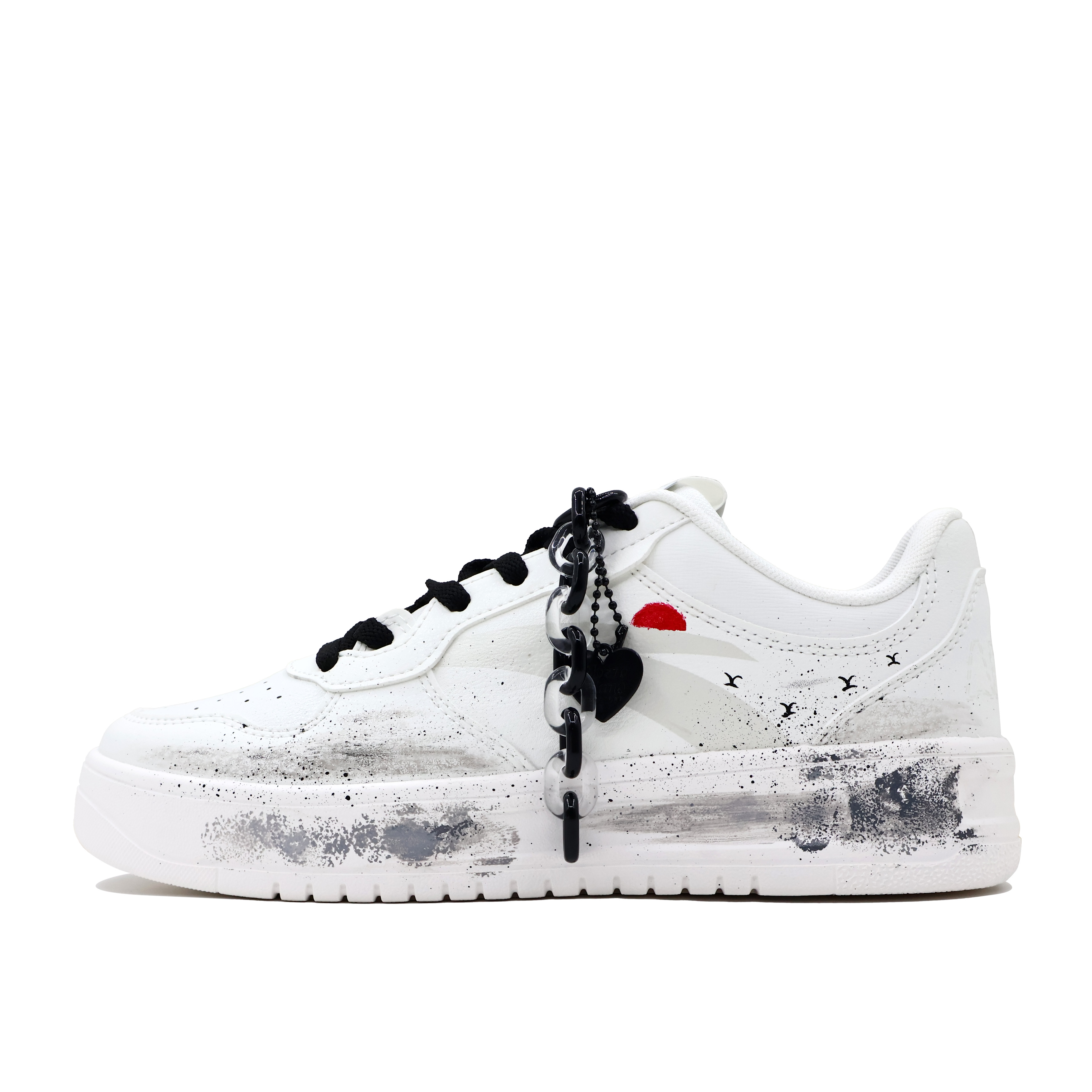 Свободные низкие мужские кроссовки для скейтбординга ANTA, Black White 
Свободные низкие мужские кроссовки для скейтбординга ANTA, Black White