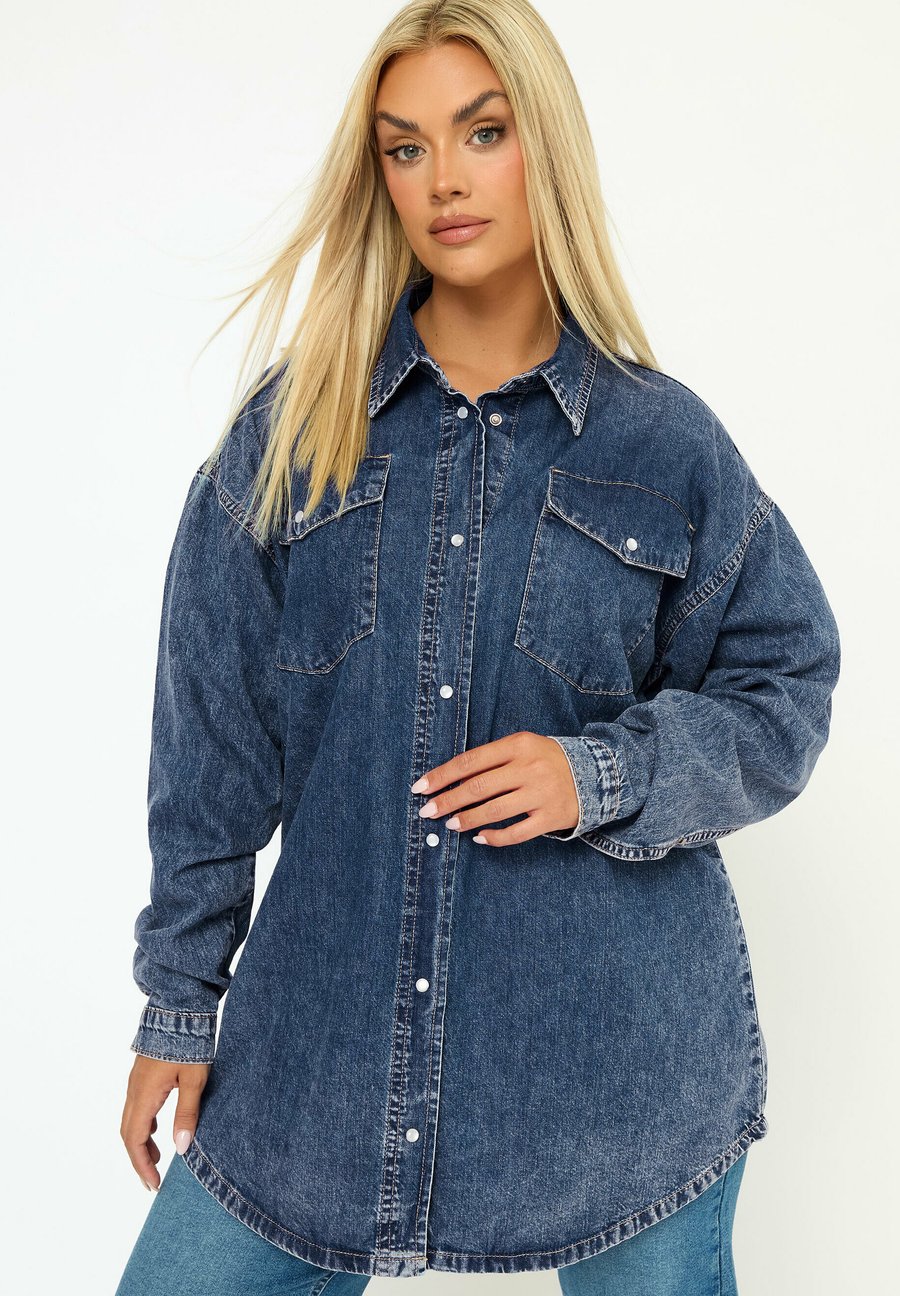 Блуза Yours Clothing Button-down blouse, Blue/Blue Denim
Блуза Yours Clothing Button-down blouse, Blue/Blue Denim