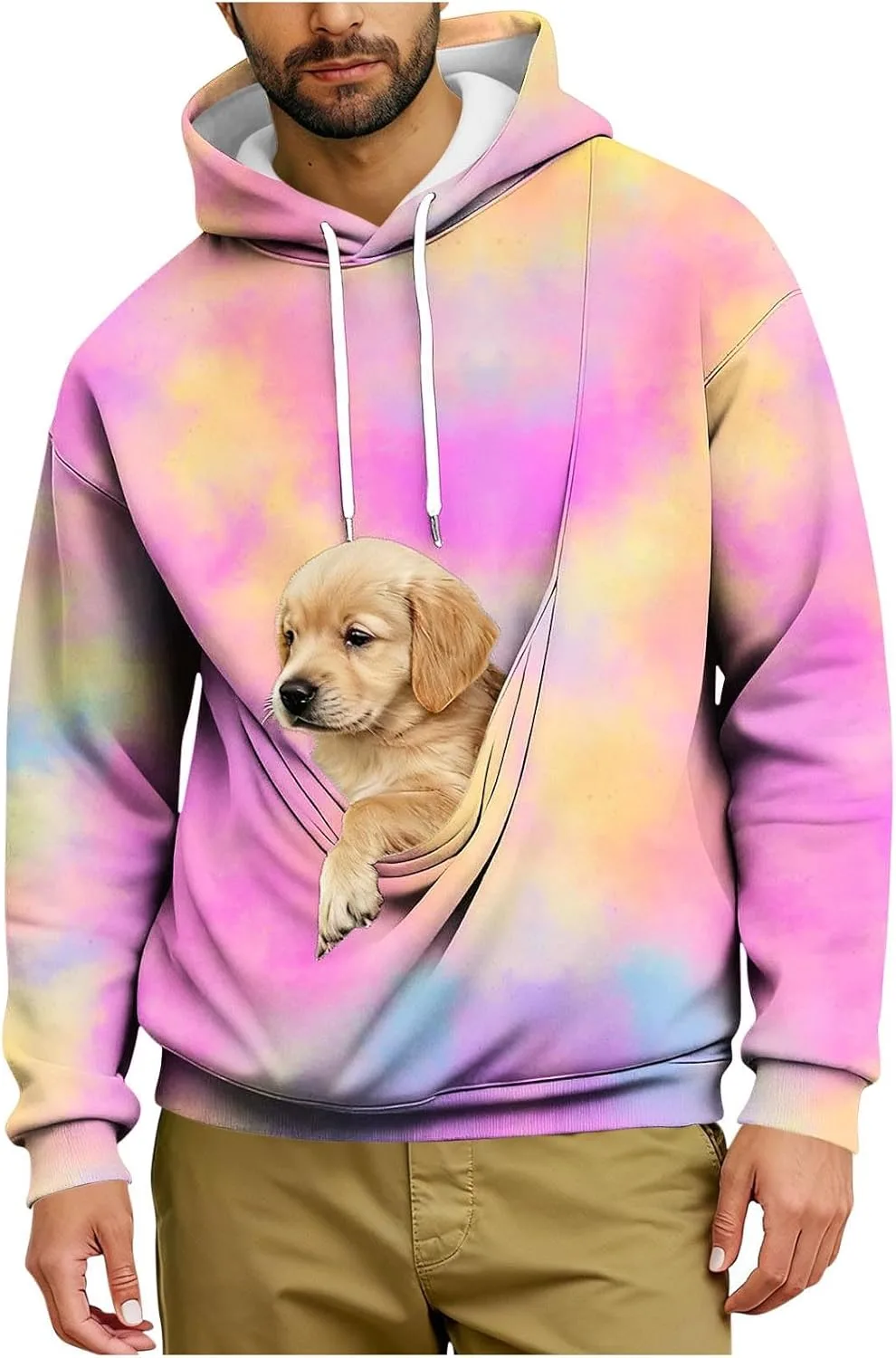 Мужская толстовка с капюшоном и карманом-переноской для питомца
Мужская толстовка с капюшоном и карманом-переноской для питомца