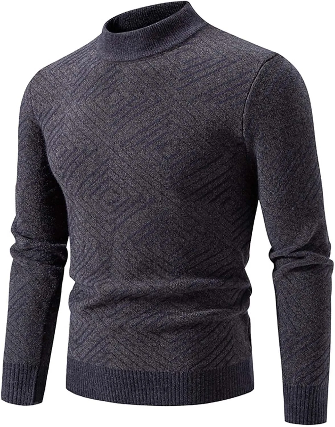 Мужской свитер с воротником-стойкой, длинный рукав, slim fit, легкий QUNPIU
Мужской свитер с воротником-стойкой, длинный рукав, slim fit, легкий QUNPIU