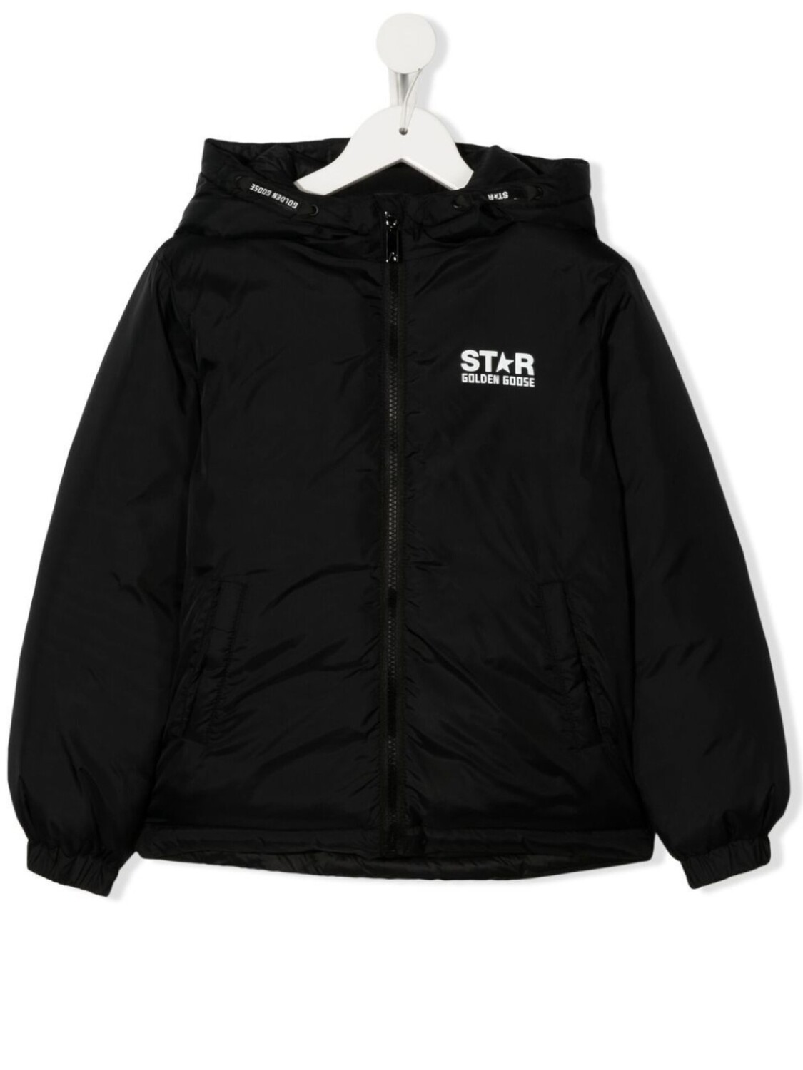 Golden Goose Kids куртка на молнии с капюшоном и логотипом, черный
Golden Goose Kids куртка на молнии с капюшоном и логотипом, черный