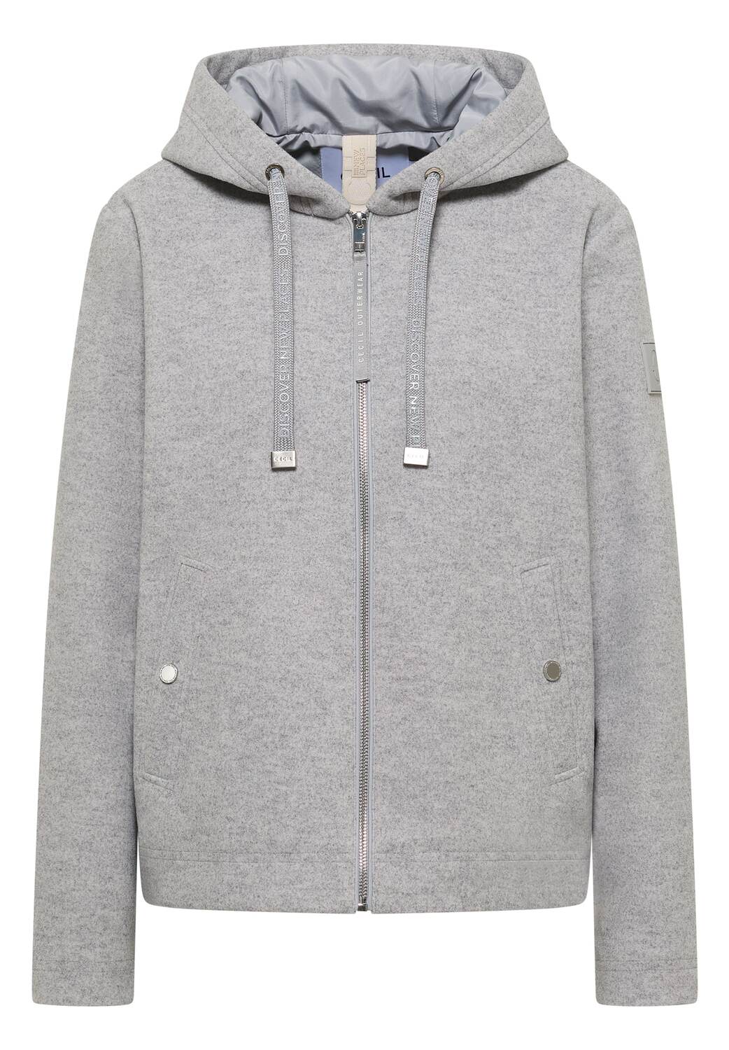 CECIL Худи на молнии в крапчатом сером цвете
CECIL Худи на молнии в крапчатом сером цвете