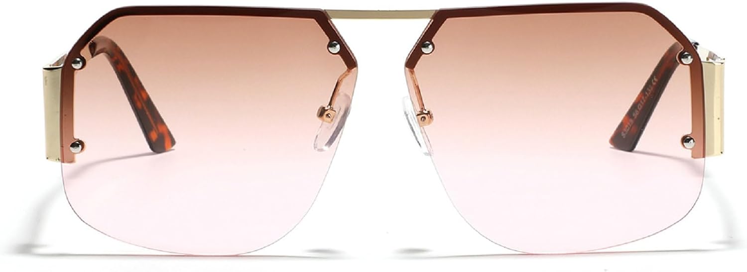 Модные солнцезащитные очки-пилот большого размера для женщин, винтажные квадратные солнцезащитные очки в крупной оправе, защита от ультрафиолета UV400 mincl, Brown Light Pink
Модные солнцезащитные очки-пилот большого размера для женщин, винтажные квадратные солнцезащитные очки в крупной оправе, защита от ультрафиолета UV400 mincl, Brown Light Pink