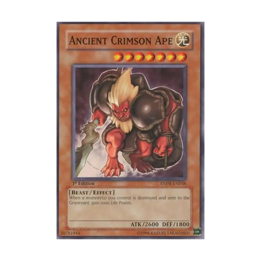 CCG Древняя Багровая Обезьяна (Обычная), Yu-Gi-Oh - Ancient Prophecy - Singles
CCG Древняя Багровая Обезьяна (Обычная), Yu-Gi-Oh - Ancient Prophecy - Singles