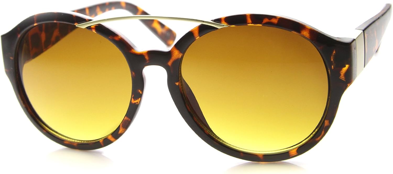 Солнцезащитные очки zeroUV Retro Slim Crossbar Metal Detail Wide Temple Round 55mm в стиле ретро с металлическими вставками и широкими дужками, Shiny Tortoise-gold / Amber
Солнцезащитные очки zeroUV Retro Slim Crossbar Metal Detail Wide Temple Round 55mm в стиле ретро с металлическими вставками и широкими дужками, Shiny Tortoise-gold / Amber