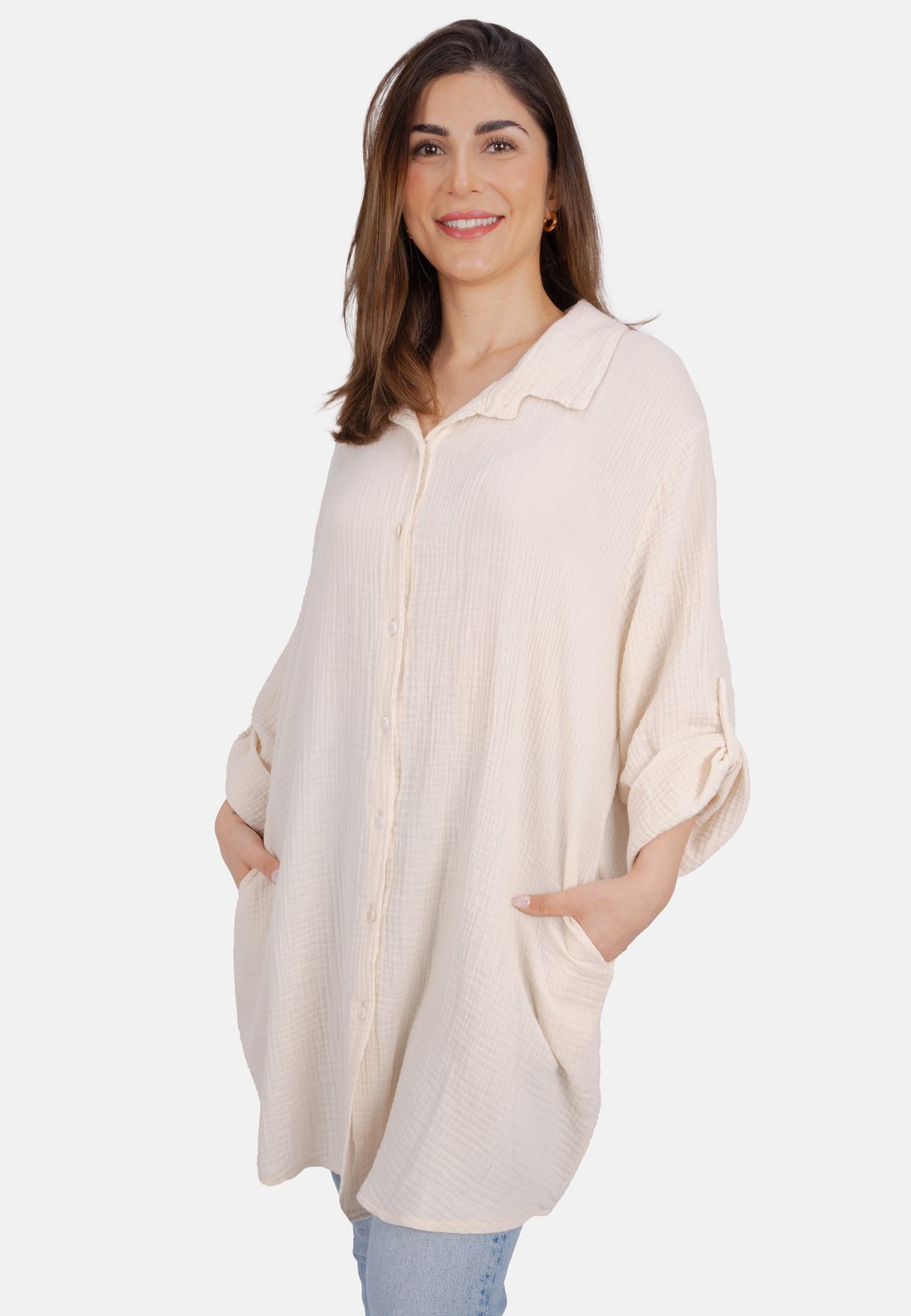 Блузка на пуговицах JESSY MUSSELIN OVERSIZED Seasons of April, бежевый
Блузка на пуговицах JESSY MUSSELIN OVERSIZED Seasons of April, бежевый