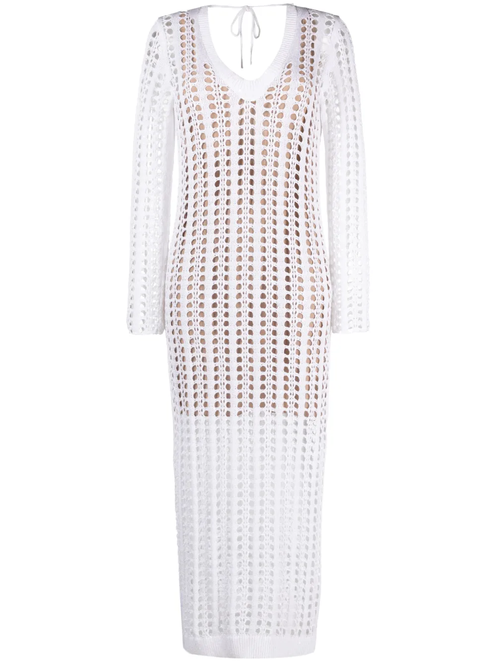Длинное платье рыхлой вязки с V-образным вырезом Brunello Cucinelli, белый
Длинное платье рыхлой вязки с V-образным вырезом Brunello Cucinelli, белый