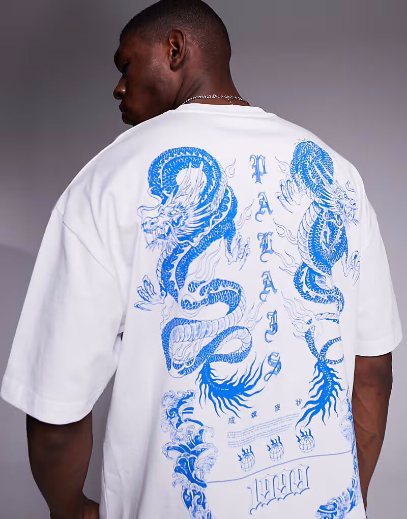 Футболка River Island oversize с принтом дракона белого цвета
Футболка River Island oversize с принтом дракона белого цвета