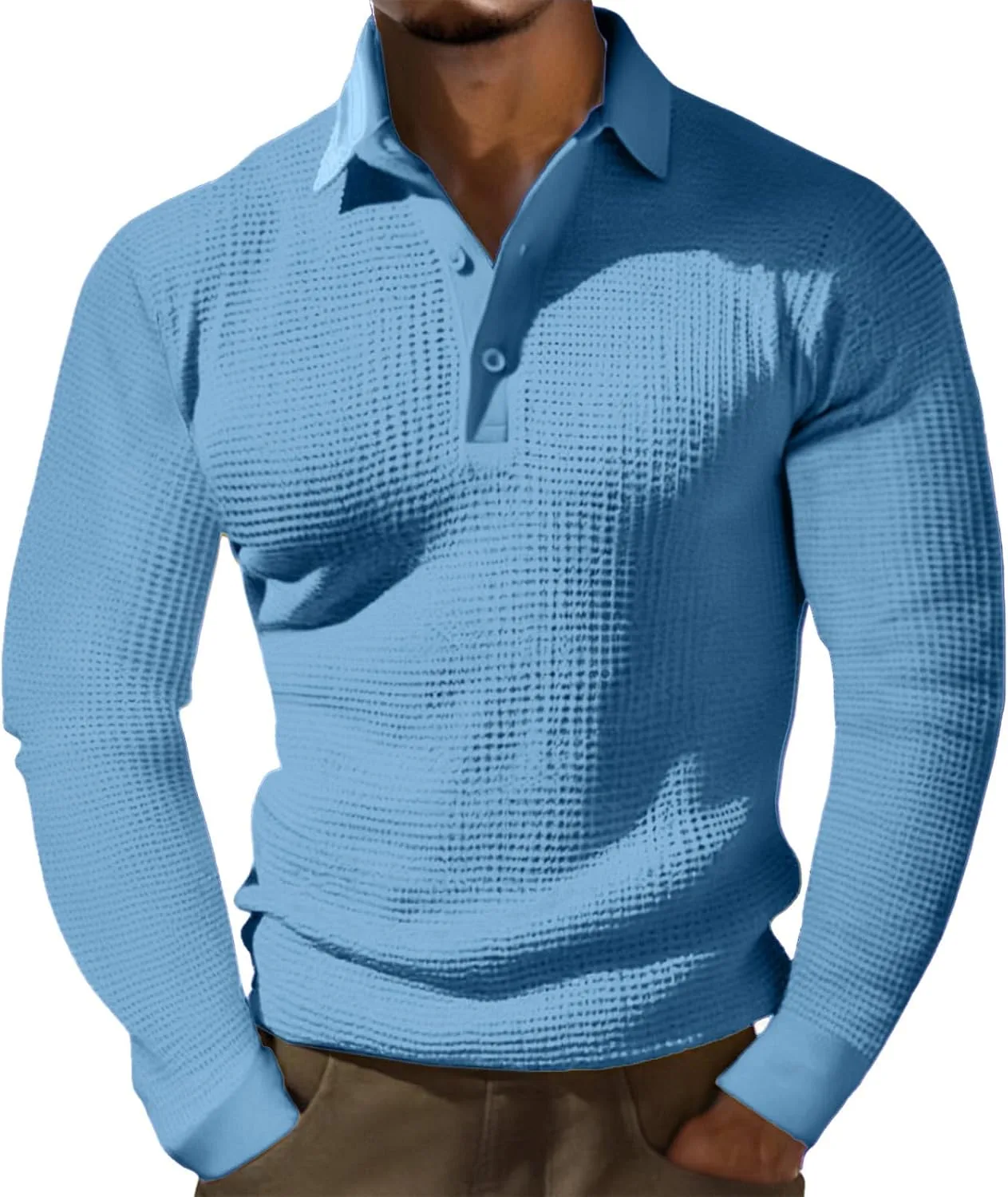 Мужская футболка-поло с длинным рукавом Thermal Waffle, вязаная, slim fit YSERB
Мужская футболка-поло с длинным рукавом Thermal Waffle, вязаная, slim fit YSERB