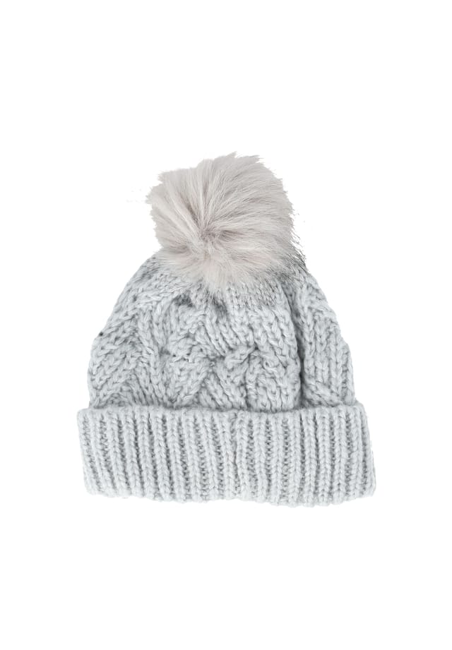 Шапка Рейчел с согревающим вязаным узором и стильным помпоном Zigzag, серый
Шапка Рейчел с согревающим вязаным узором и стильным помпоном Zigzag, серый