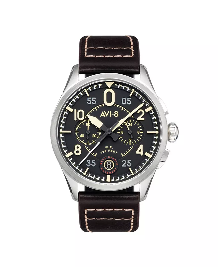 Мужские часы Spitfire Lock Chronograph с коричневым кожаным ремешком, 42 мм AVI-8
Мужские часы Spitfire Lock Chronograph с коричневым кожаным ремешком, 42 мм AVI-8