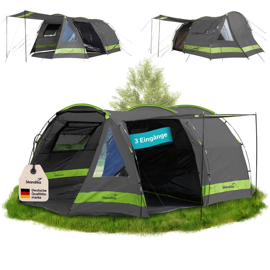 SKANDIKA Палатка Kambo 6 туннельная со спальным местом на 6 человек, антрацитово-зеленый
SKANDIKA Палатка Kambo 6 туннельная со спальным местом на 6 человек, антрацитово-зеленый