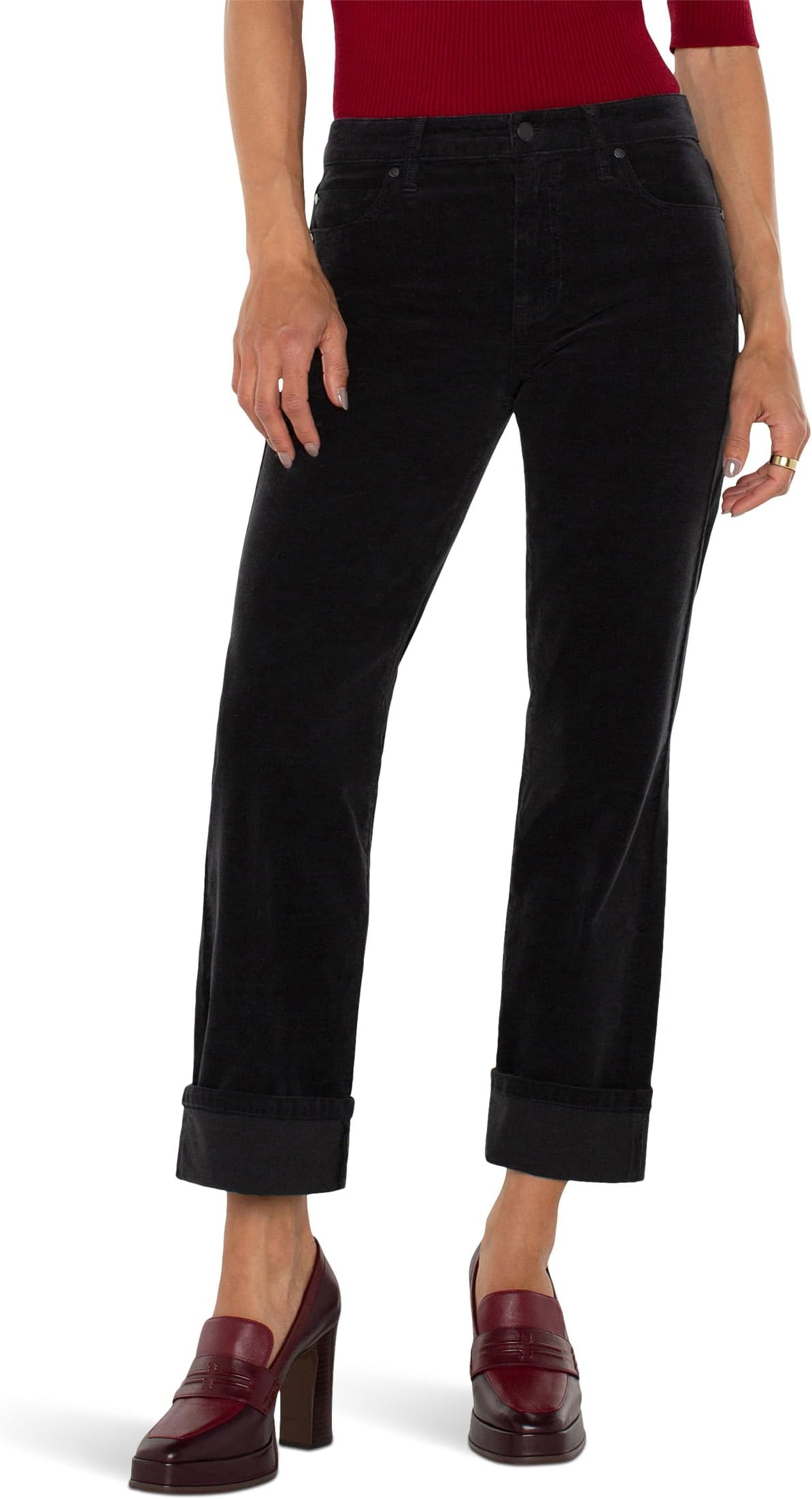 Джинсы Liverpool Los Angeles Marley Girlfriend Cuffed Mid Rise Stretch Corduroy in Onyx, цвет Onyx
Джинсы Liverpool Los Angeles Marley Girlfriend Cuffed Mid Rise Stretch Corduroy in Onyx, цвет Onyx