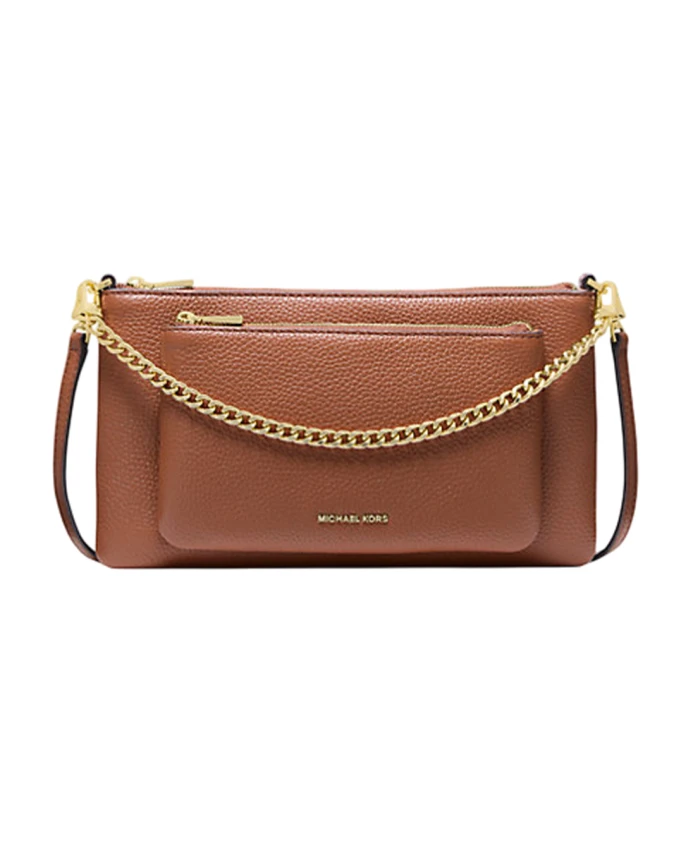 Золотая сумка через плечо на цепочке Michael Kors, коричневый
Золотая сумка через плечо на цепочке Michael Kors, коричневый