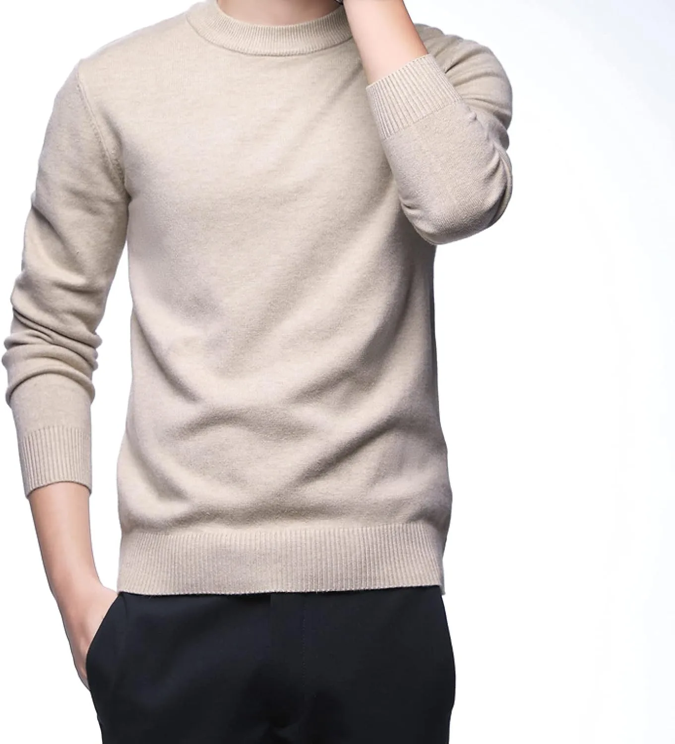 YAROVA мужской пуловер — вязаный свитер с круглым вырезом, весна-осень, slim fit
YAROVA мужской пуловер — вязаный свитер с круглым вырезом, весна-осень, slim fit