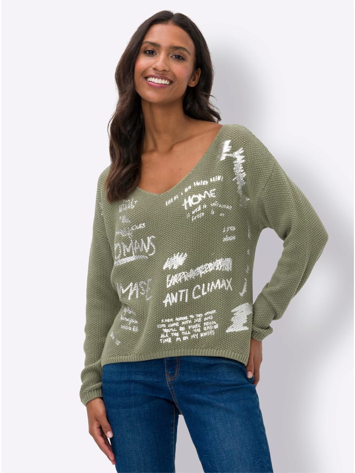 вязаный свитер цвета хаки Heine
вязаный свитер цвета хаки Heine