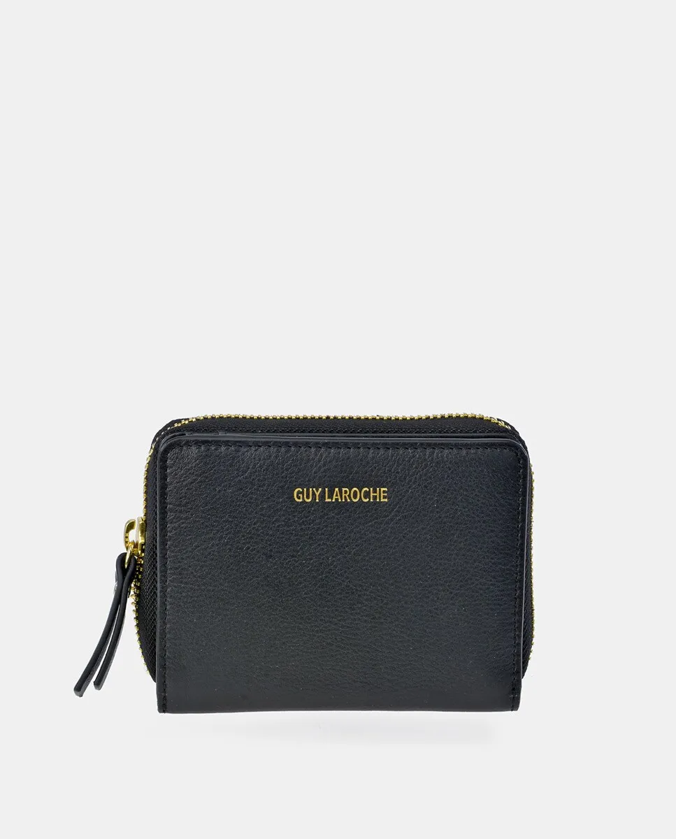 Средний кожаный кошелек на молнии Guy Laroche, черный
Средний кожаный кошелек на молнии Guy Laroche, черный