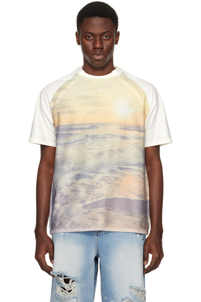 Футболка с принтом желтого и бежевого цвета ADER error 
Футболка с принтом желтого и бежевого цвета ADER error