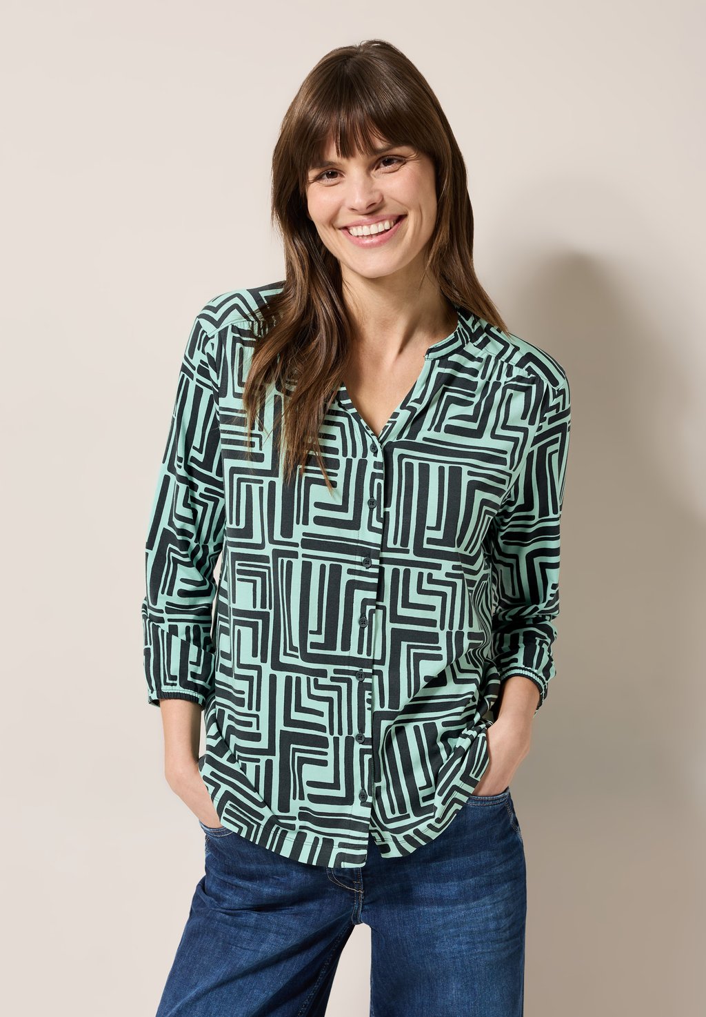 Блуза Long sleeved top Cecil, темно-зеленый
Блуза Long sleeved top Cecil, темно-зеленый