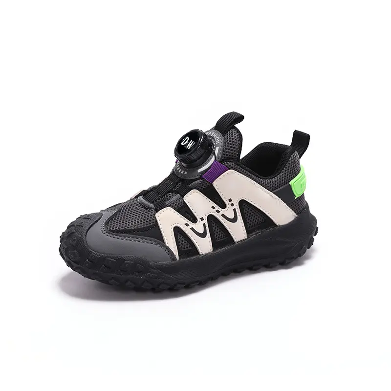 Нескользящие, износостойкие, дышащие низкие кроссовки для бега для детей D&W, черный 
Нескользящие, износостойкие, дышащие низкие кроссовки для бега для детей D&W, черный