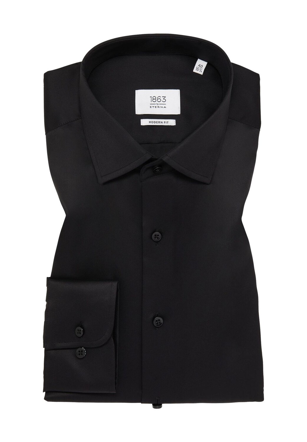 Деловая рубашка, хлопок, современный крой, мужская ETERNA, черный
Деловая рубашка, хлопок, современный крой, мужская ETERNA, черный