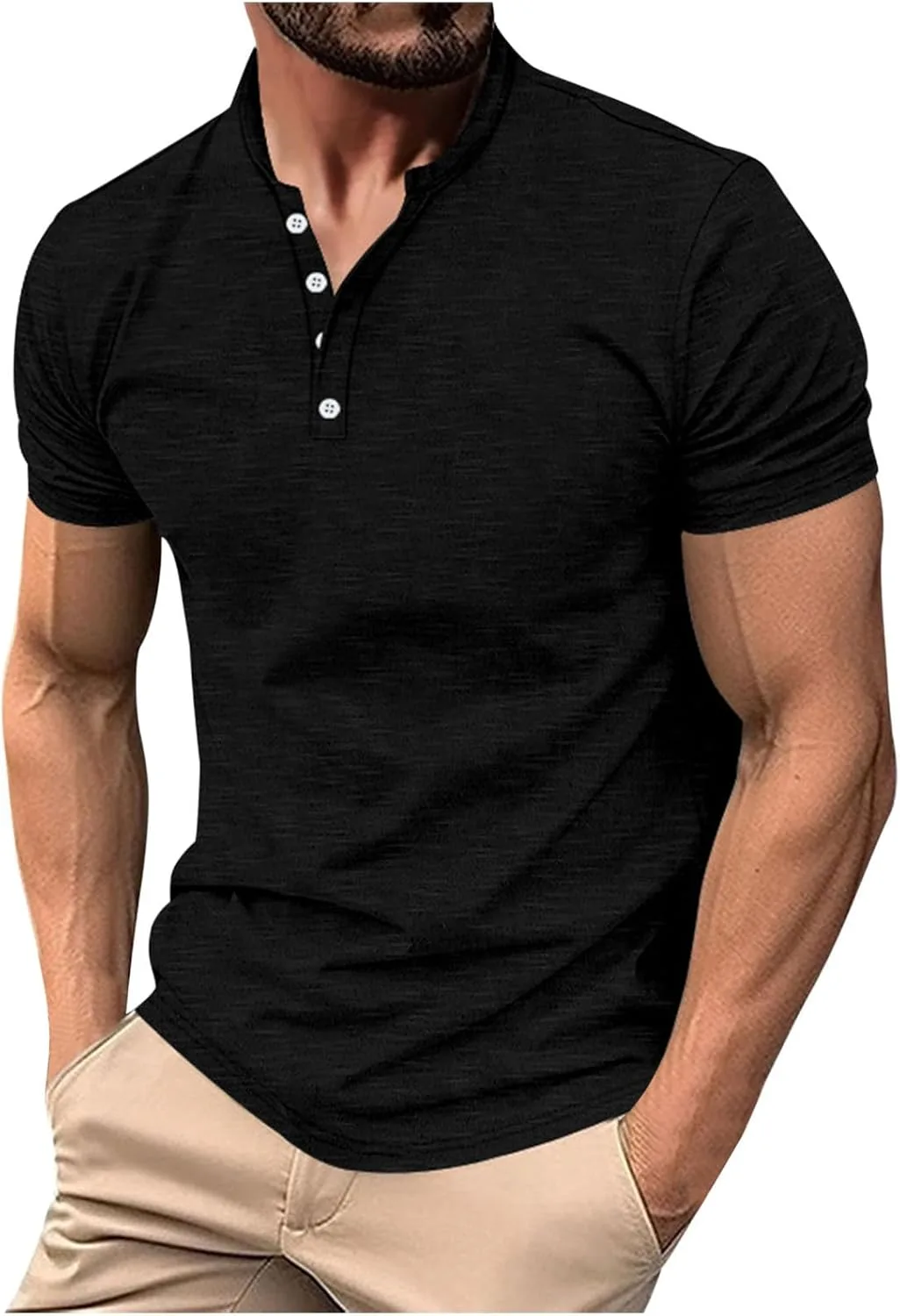 Мужская футболка с коротким рукавом и стойкой
Мужская футболка с коротким рукавом и стойкой