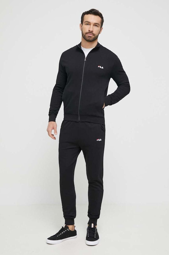 Хлопковый спортивный костюм Fila, черный
Хлопковый спортивный костюм Fila, черный