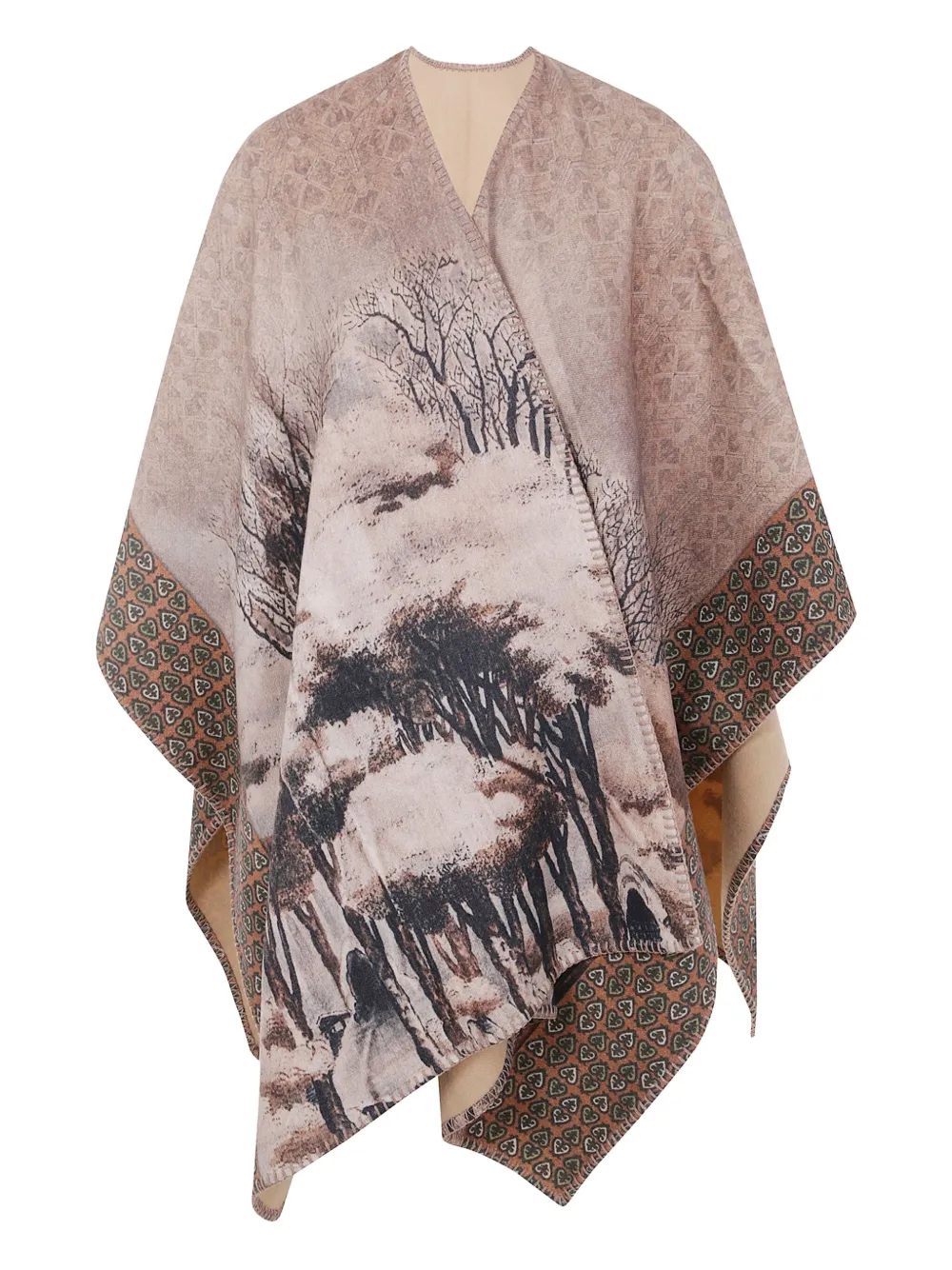 Шерстяное пончо с принтом Pierre-Louis Mascia, коричневый
Шерстяное пончо с принтом Pierre-Louis Mascia, коричневый