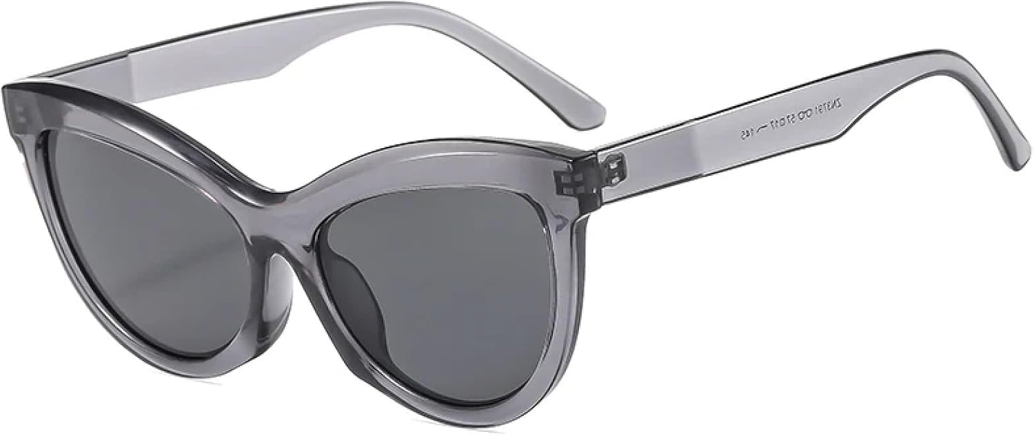 Солнцезащитные очки с защитой от УФ-излучения UV400 | Толстая оправа "кошачий глаз" | Для женщин и мужчин, для занятий спортом на открытом воздухе и вождения DSVIGF, Clear Grey
Солнцезащитные очки с защитой от УФ-излучения UV400 | Толстая оправа "кошачий глаз" | Для женщин и мужчин, для занятий спортом на открытом воздухе и вождения DSVIGF, Clear Grey