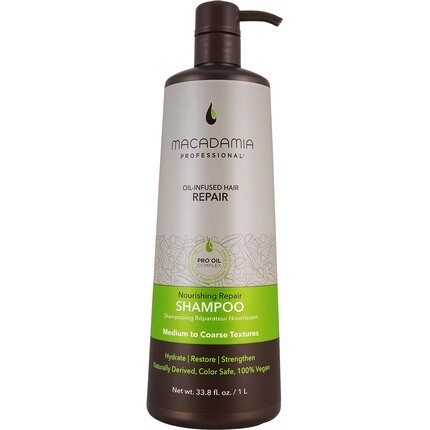 Профессиональный питательный увлажняющий шампунь Macadamia 1000 мл, Macadamia Oil 
Профессиональный питательный увлажняющий шампунь Macadamia 1000 мл, Macadamia Oil