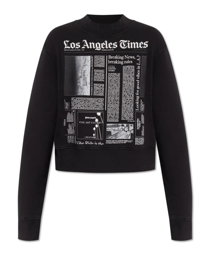 Толстовка с принтом Palm Angels, черный
Толстовка с принтом Palm Angels, черный