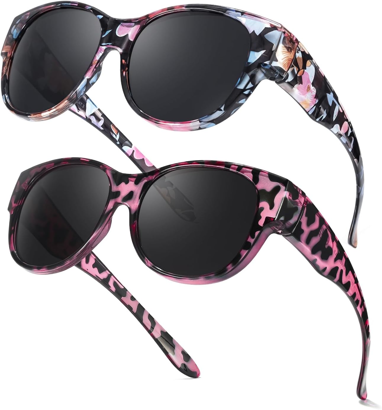 FIMILU 2 шт. поляризованные солнцезащитные очки, надеваемые поверх обычных очков, круглые солнцезащитные очки с защитой UV400 для вождения и активного отдыха на природе, A04 Floral+floralpurple Frame/Grey Lens
FIMILU 2 шт. поляризованные солнцезащитные очки, надеваемые поверх обычных очков, круглые солнцезащитные очки с защитой UV400 для вождения и активного отдыха на природе, A04 Floral+floralpurple Frame/Grey Lens