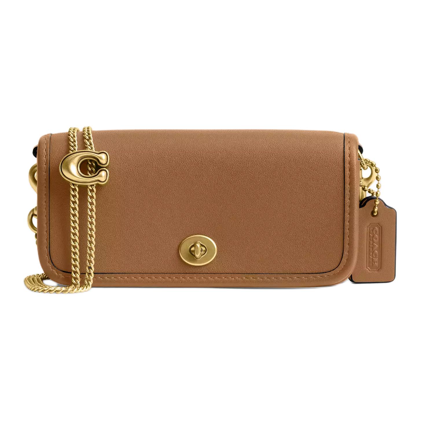 COACH Кожаная сумка через плечо Dinky Mini женская медово-коричневая
COACH Кожаная сумка через плечо Dinky Mini женская медово-коричневая