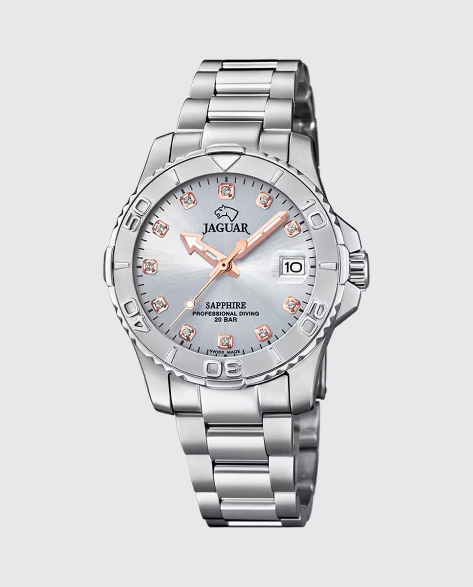 J870/2 Женские серебряные стальные женские часы Jaguar, серебряный
J870/2 Женские серебряные стальные женские часы Jaguar, серебряный