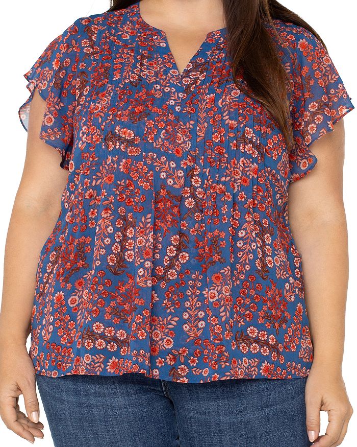 Двухслойная блуза с воланами на рукавах из ткани Liverpool Los Angeles Plus, синий
Двухслойная блуза с воланами на рукавах из ткани Liverpool Los Angeles Plus, синий