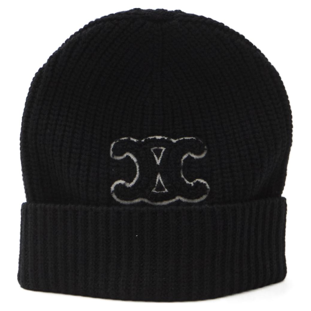 CELINE Шерстяная мужская шапка-бини черная, Black
CELINE Шерстяная мужская шапка-бини черная, Black