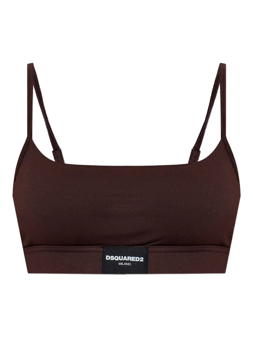 Хлопковый бюстгальтер-бралетт с нашивкой-логотипом DSQUARED2, коричневый
Хлопковый бюстгальтер-бралетт с нашивкой-логотипом DSQUARED2, коричневый