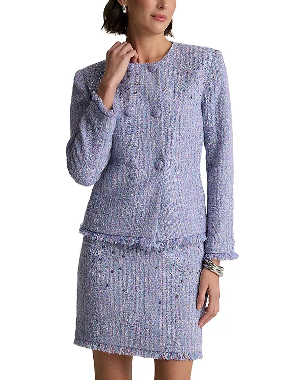 Твидовый жакет с фактурной отделкой St. John, синий
Твидовый жакет с фактурной отделкой St. John, синий