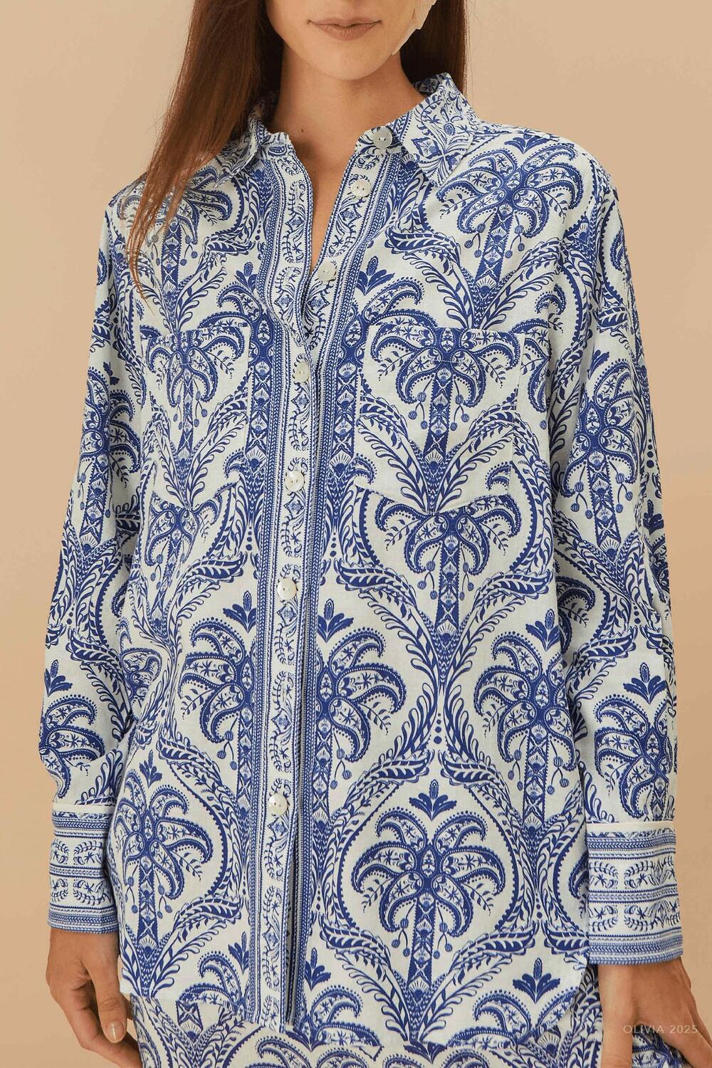 Тропический Камео Пижамная Рубашка в Цвете Айвори FARM Rio, белый
Тропический Камео Пижамная Рубашка в Цвете Айвори FARM Rio, белый