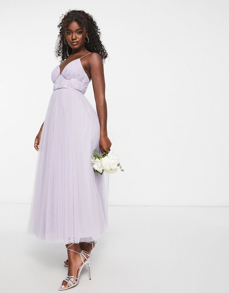 Сиреневое платье миди со сборками на лифе и плиссированной юбкой ASOS DESIGN Bridesmaid
Сиреневое платье миди со сборками на лифе и плиссированной юбкой ASOS DESIGN Bridesmaid